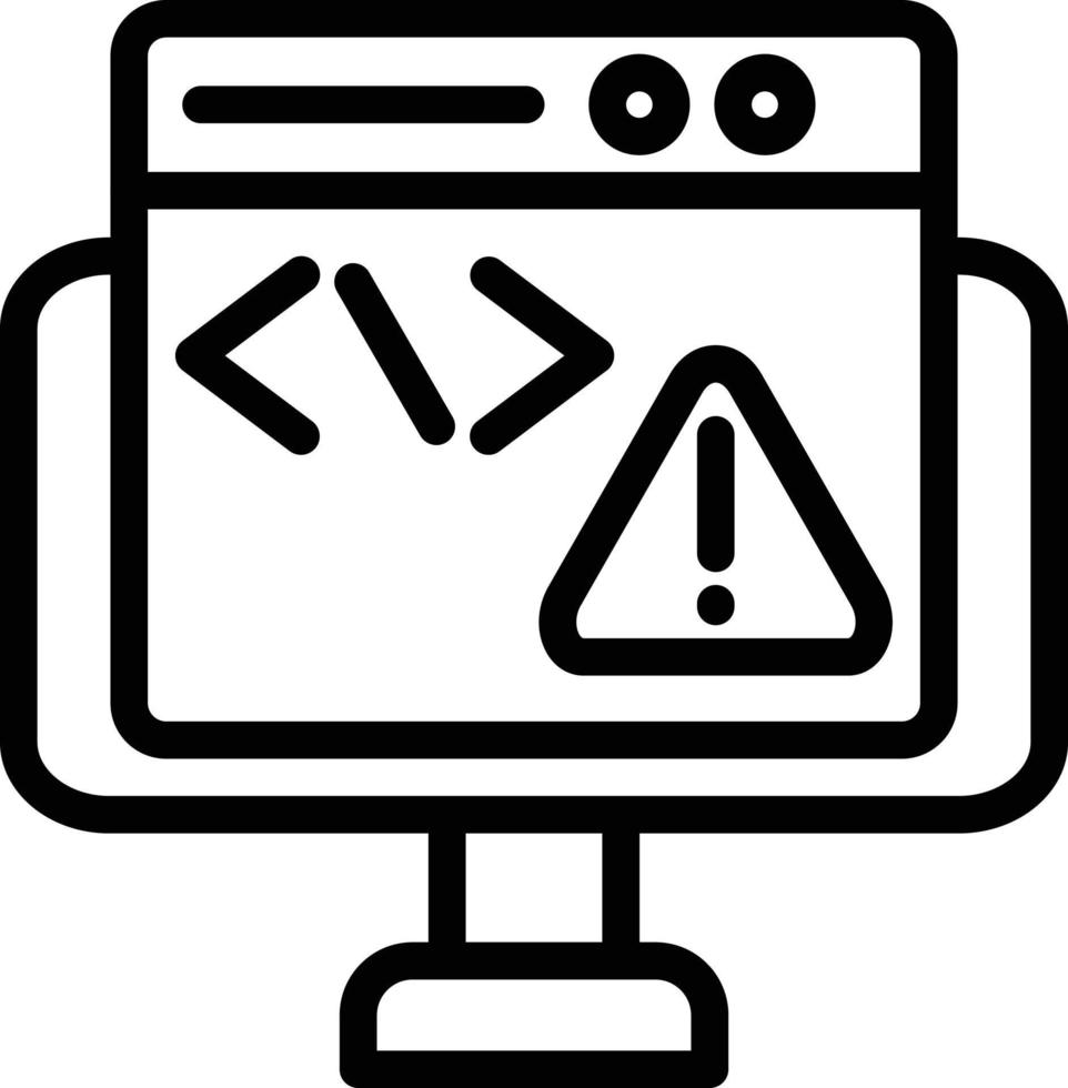 vector diseño código error icono estilo