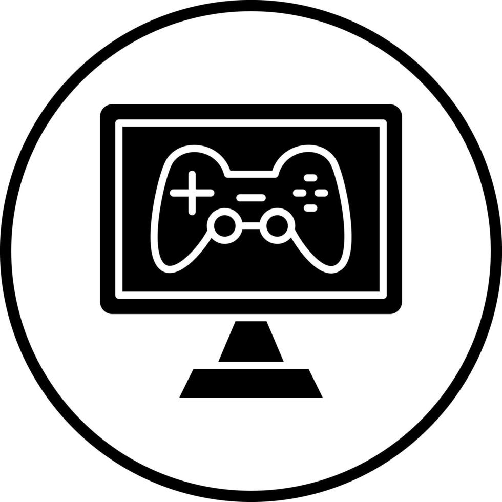 computadora juego vector icono estilo