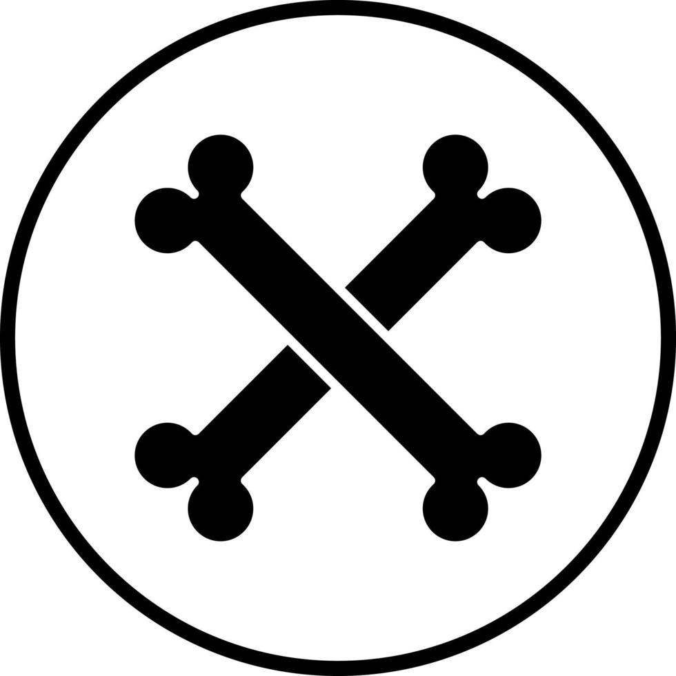 Crossbones Vector Icon Style