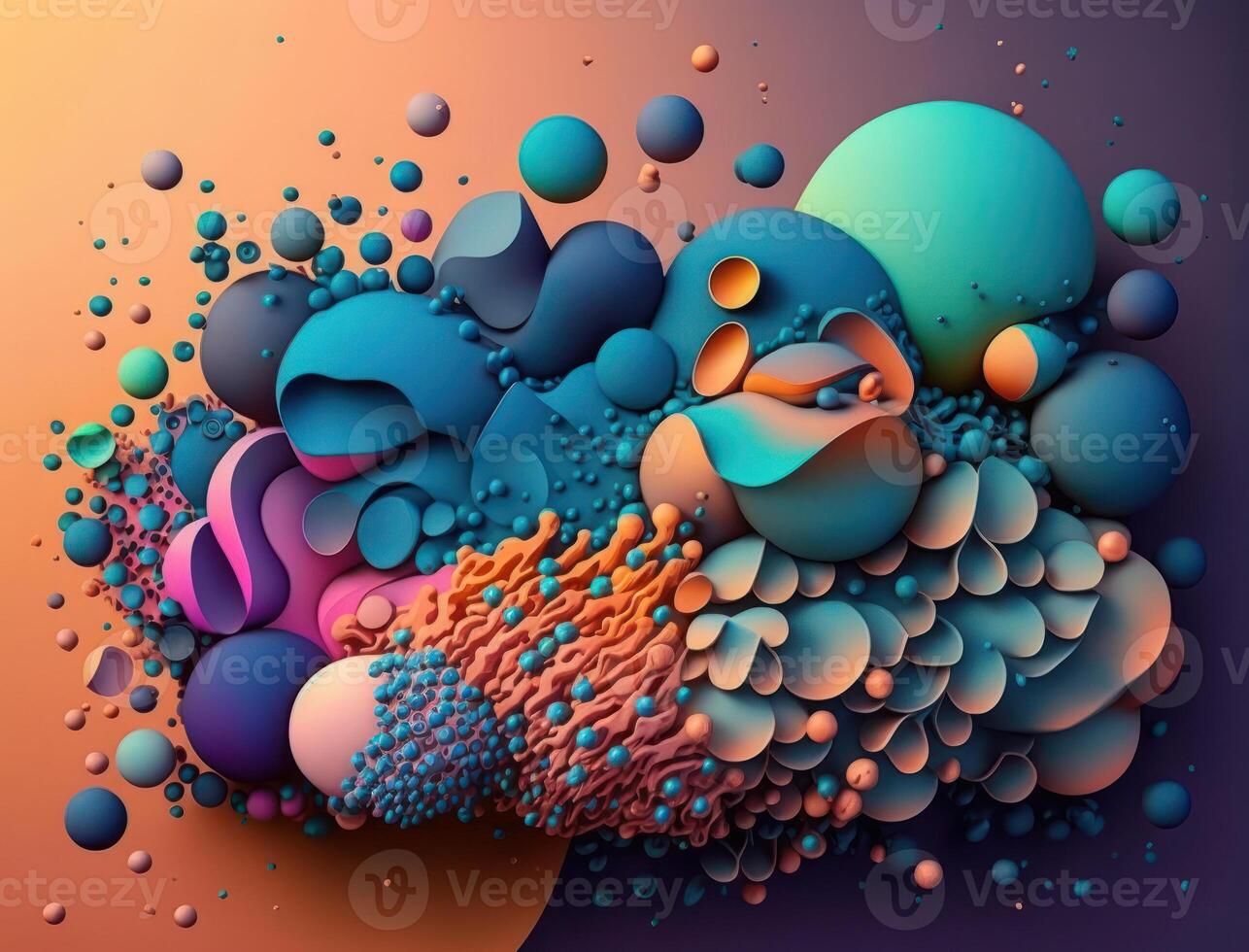 Abstract image featuring a combination of organic and geometric shapes dynamic and energetic background created with technology photo