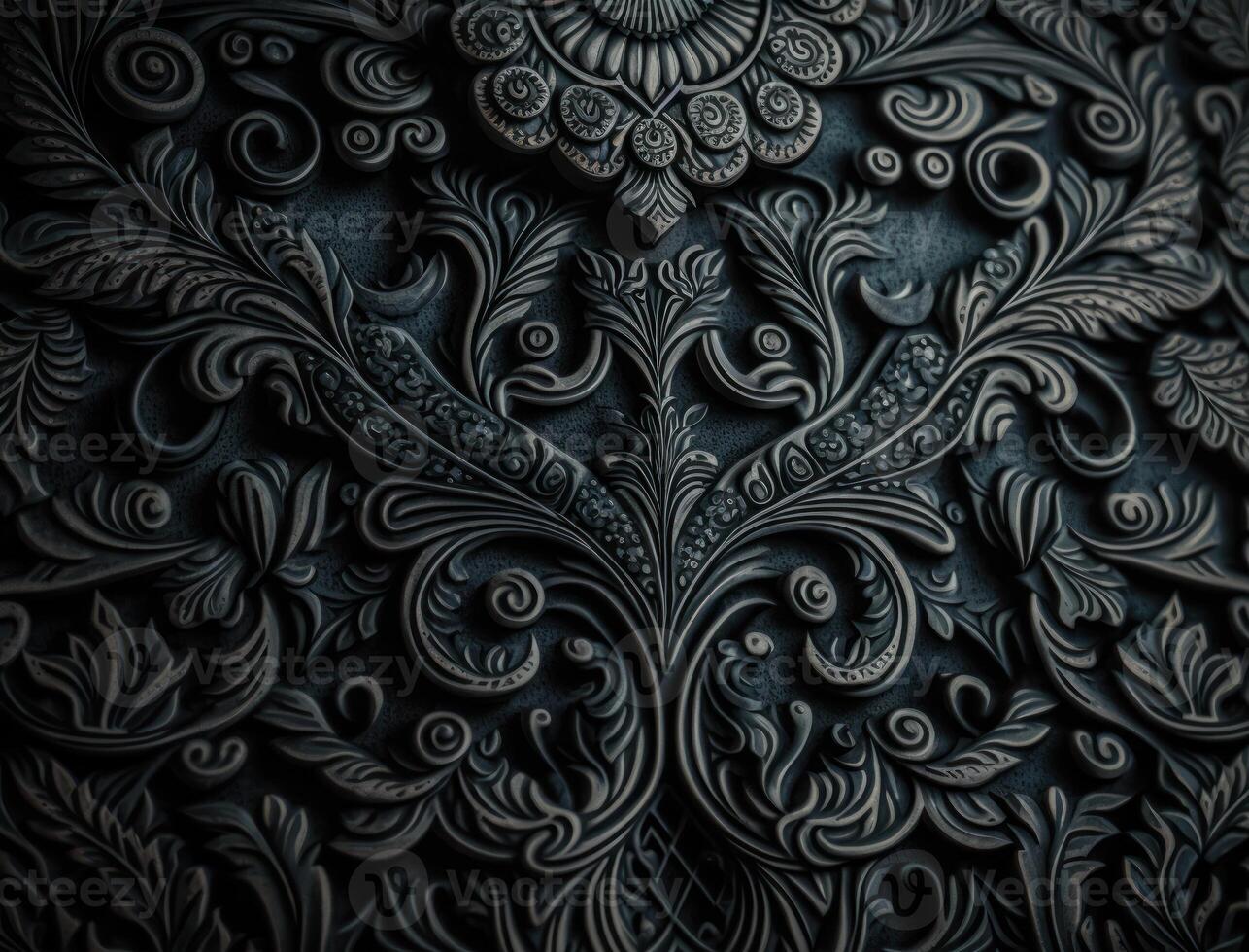 Royal vintage Victorian Gothic background Rococo venzel and whorl created with technology photo