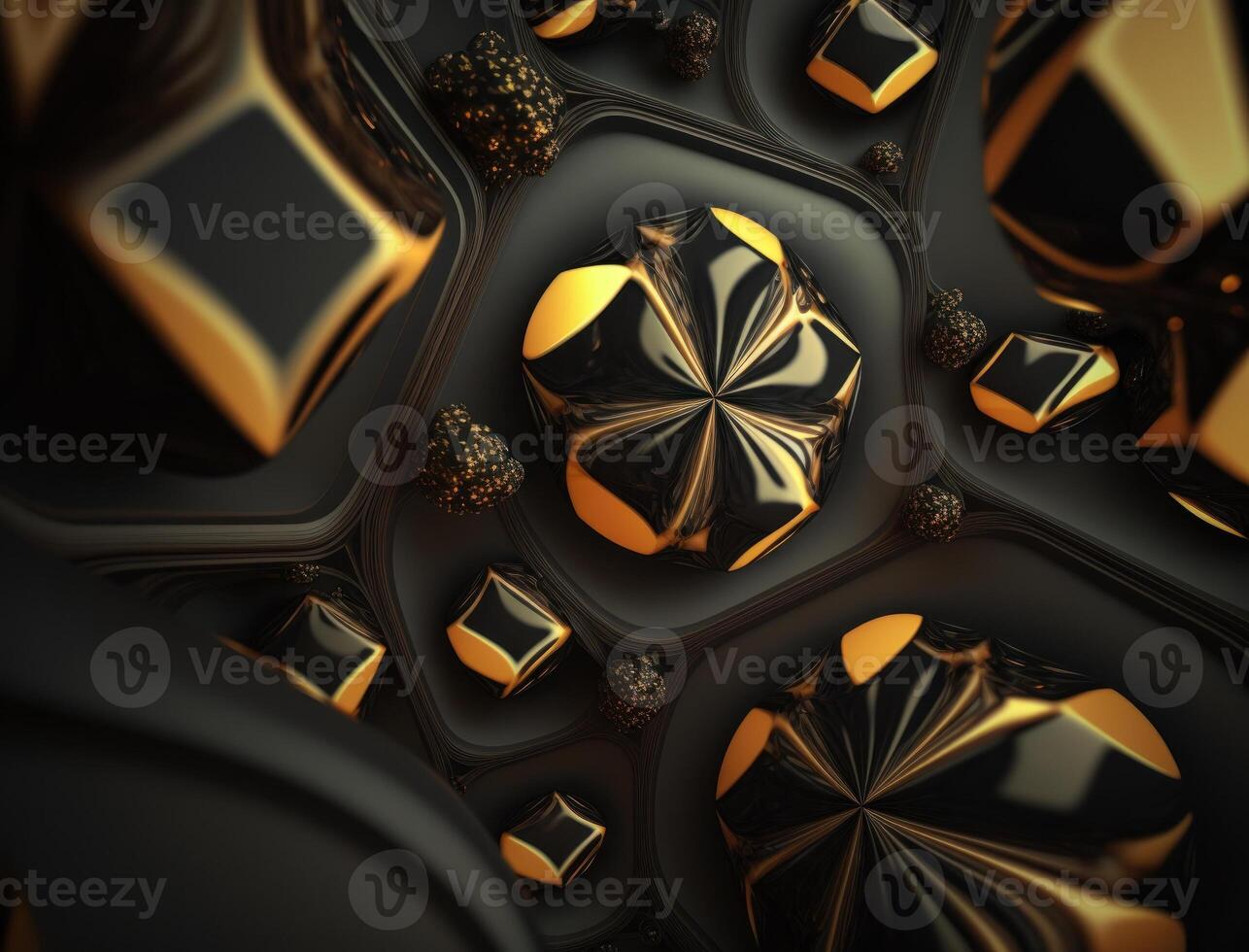 Fractal mandala Sacred geometry background created with technology photo