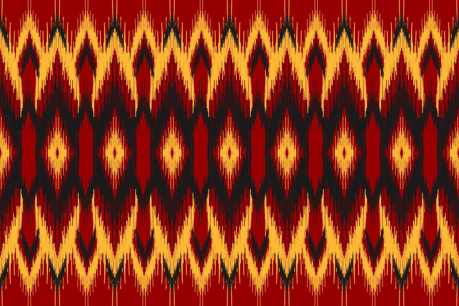 Carpet ikat red pattern art. Geometric ethnic ikat seamless pattern in tribal. American and Mexican style. vector