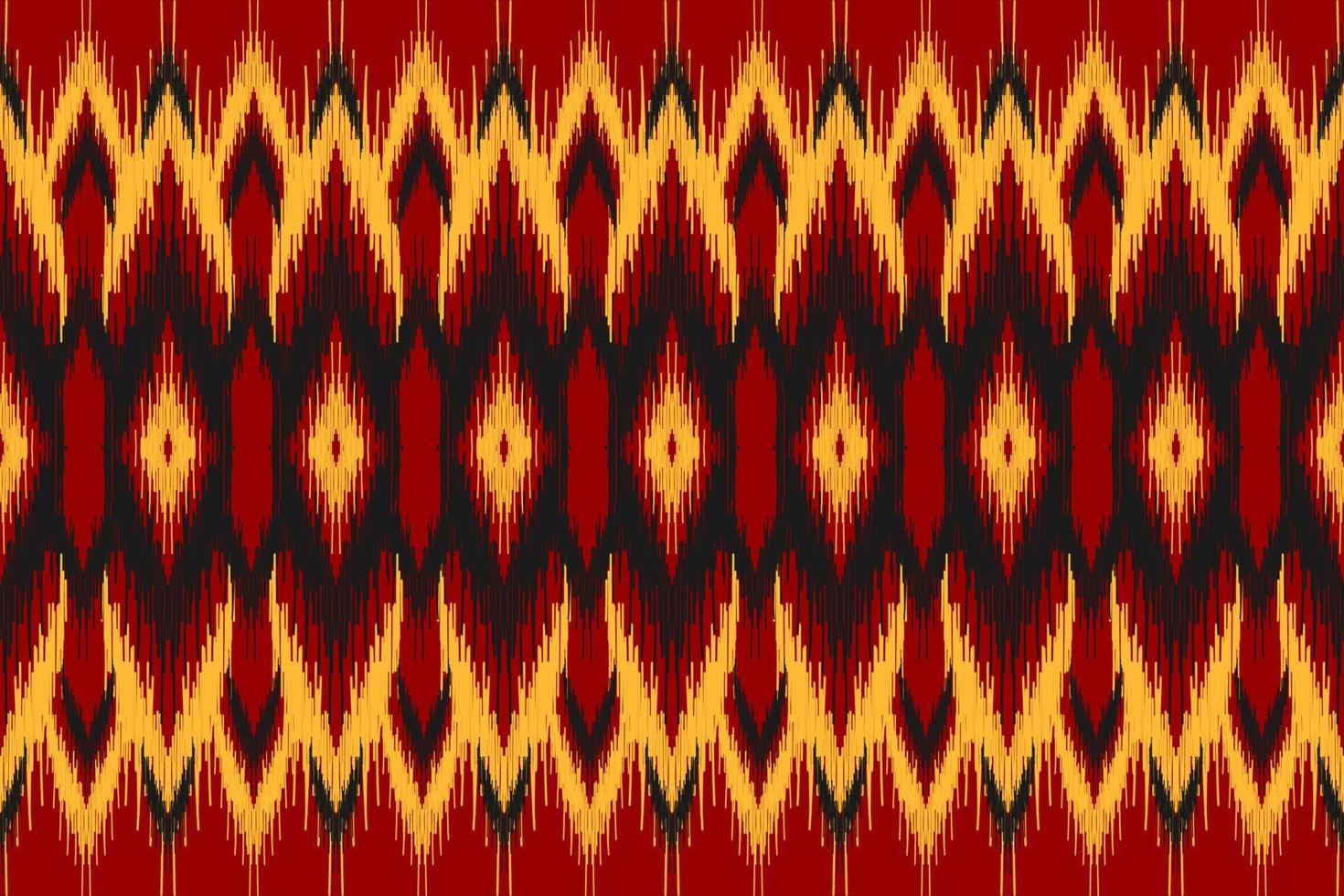 Carpet ikat red pattern art. Geometric ethnic ikat seamless pattern in tribal. American and Mexican style. vector