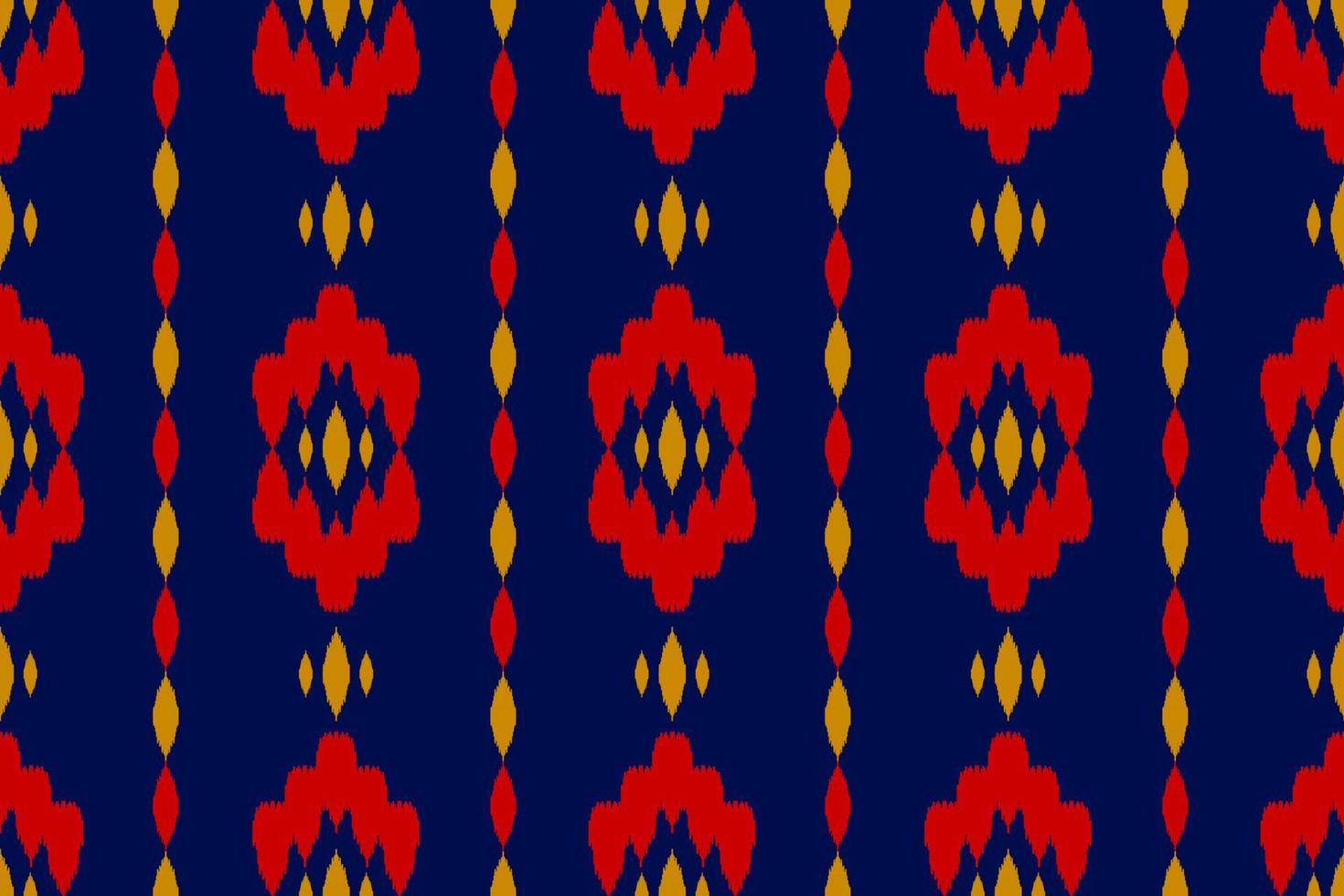 arte abstracto étnico ikat. patrón sin costuras en tribal. estampado de adornos geométricos aztecas. vector