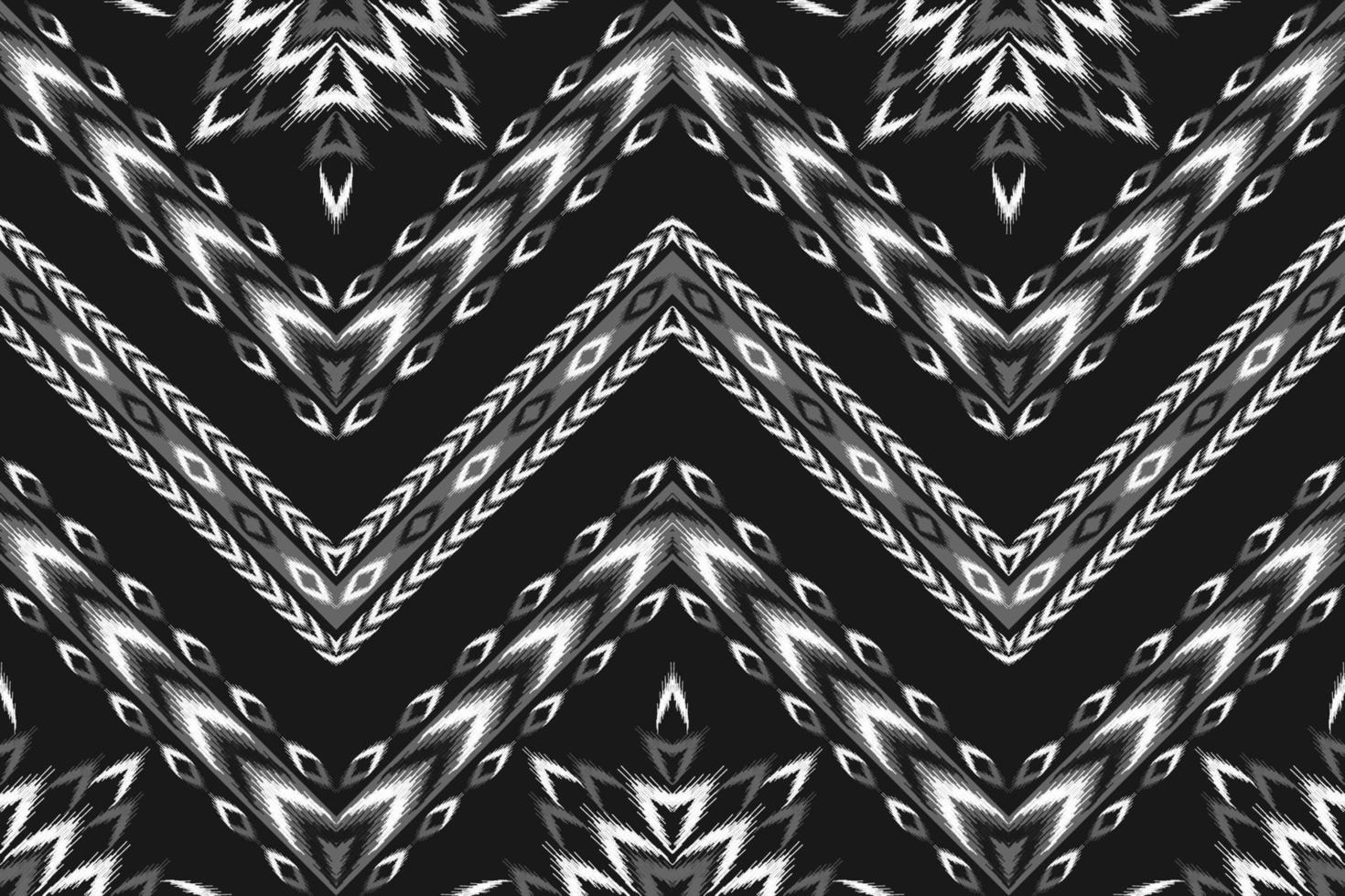 Abstract flower pattern art. Geometric ethnic ikat seamless pattern in tribal. American, Mexican style. vector
