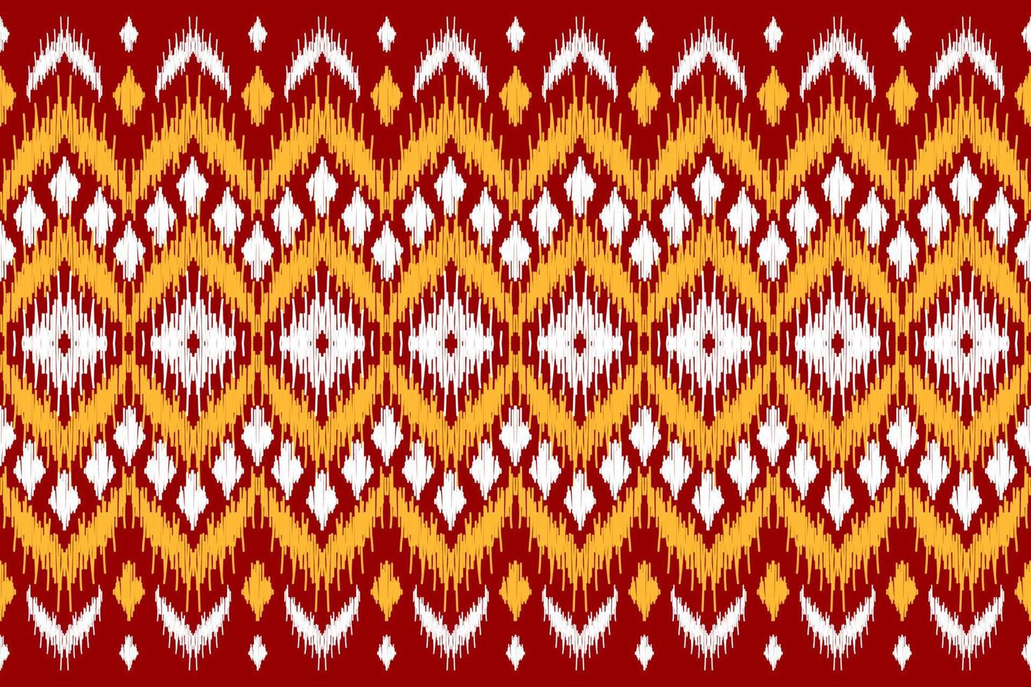 Carpet ikat red pattern art. Geometric ethnic ikat seamless pattern in tribal. American and Mexican style. vector