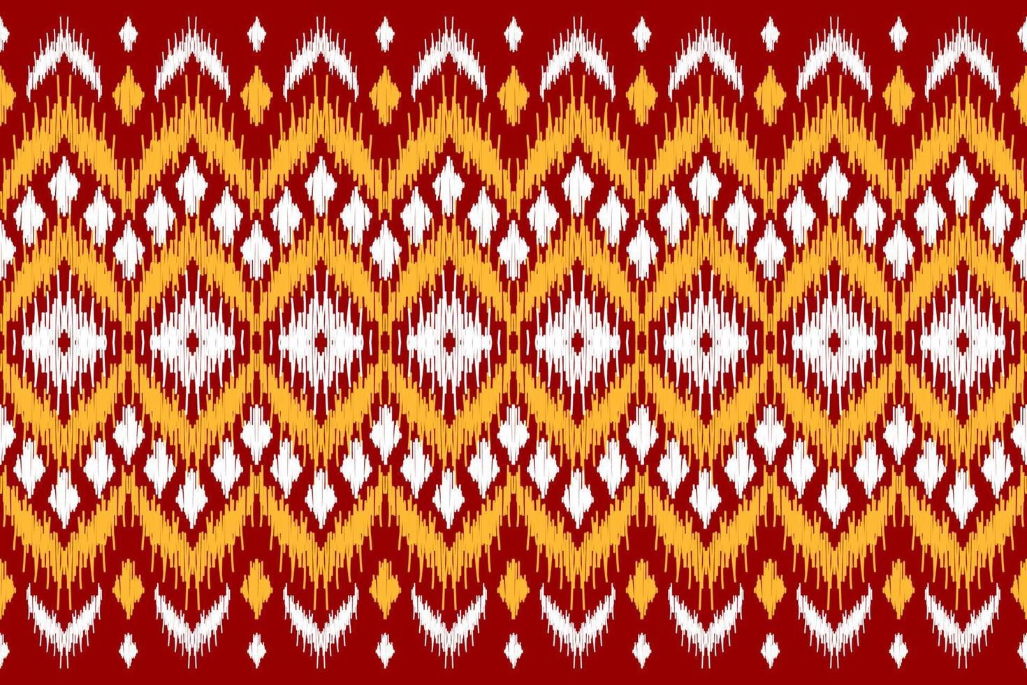 Carpet ikat red pattern art. Geometric ethnic ikat seamless pattern in tribal. American and Mexican style. vector