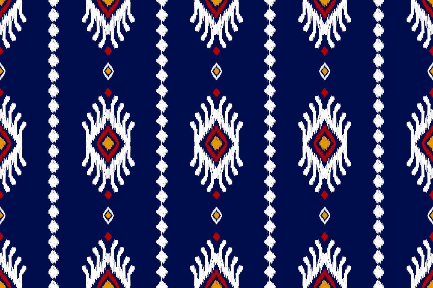 Ethnic ikat seamless pattern in tribal. American, Mexican style. Aztec geometric ornament print. vector