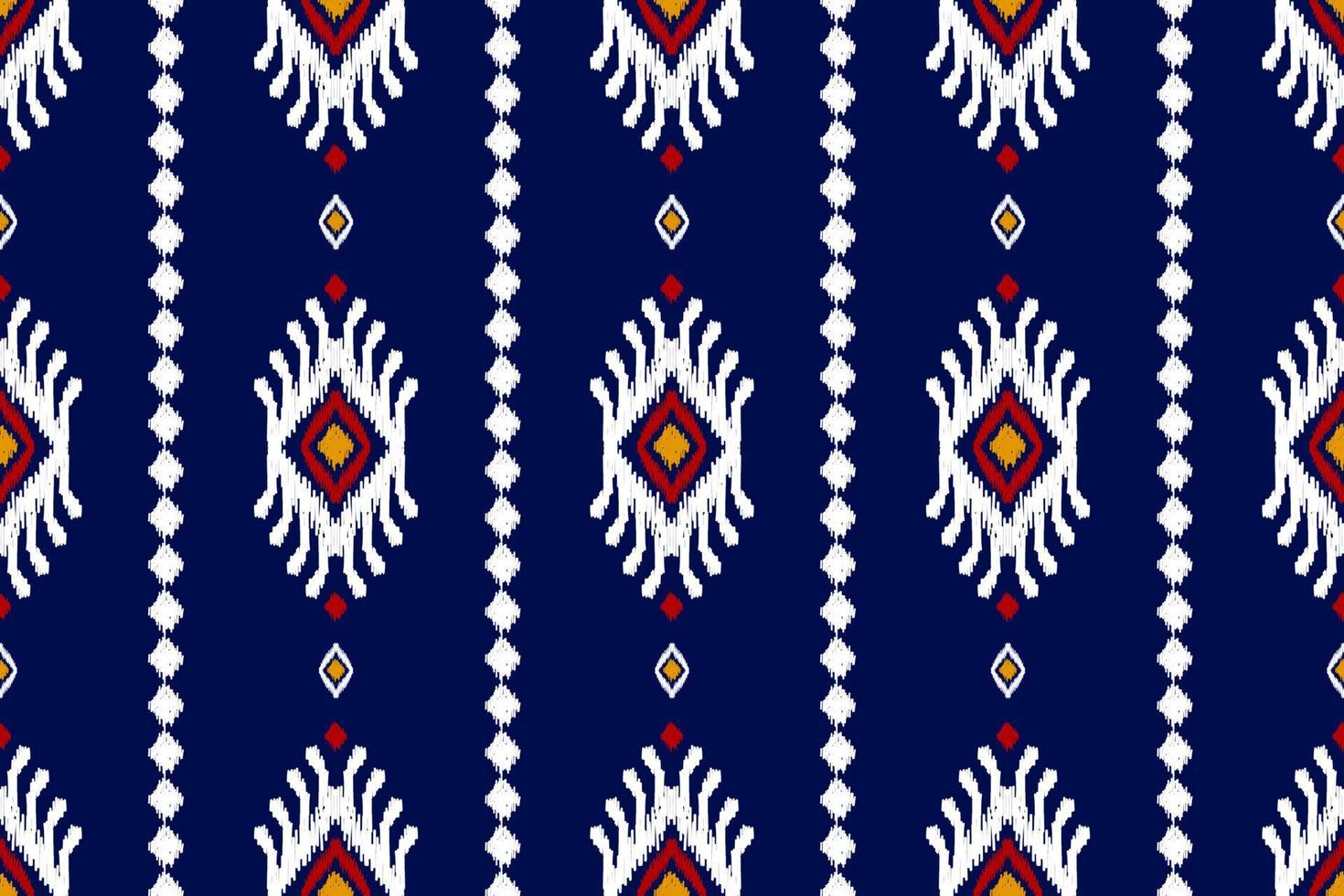 Ethnic ikat seamless pattern in tribal. American, Mexican style. Aztec geometric ornament print. vector