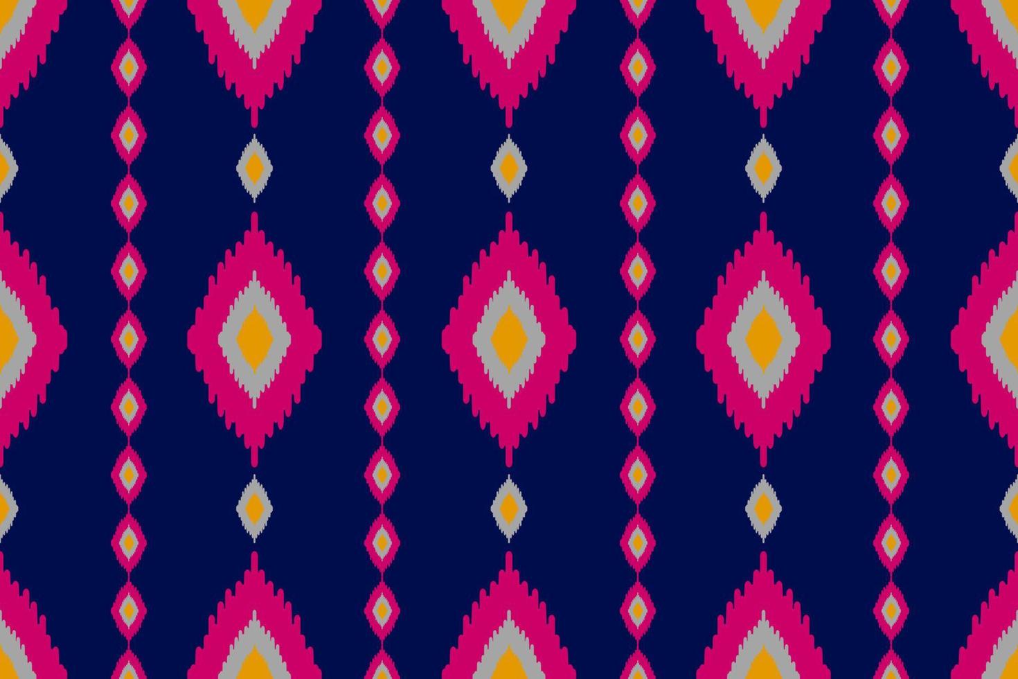 arte abstracto étnico ikat. patrón sin costuras en tribal. estampado de adornos geométricos aztecas. vector