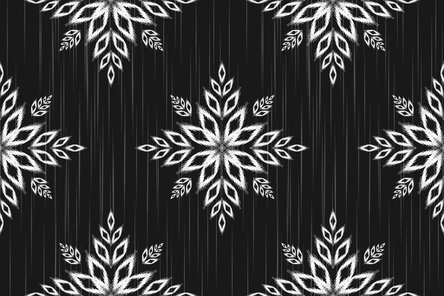 Mandala flower pattern background. Geometric ethnic ikat oriental seamless pattern traditional. vector