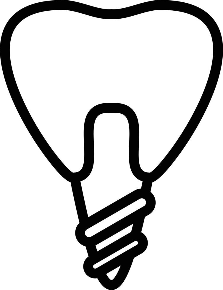Dental Implant Vector Icon Style