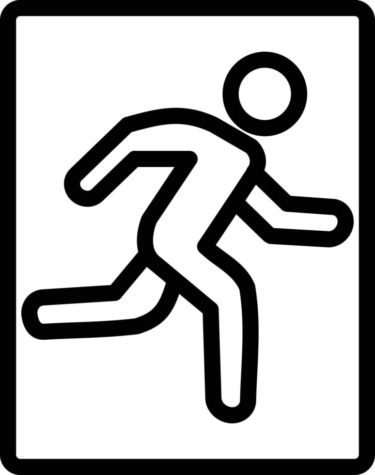 Emergency Exit Vector Icon Style