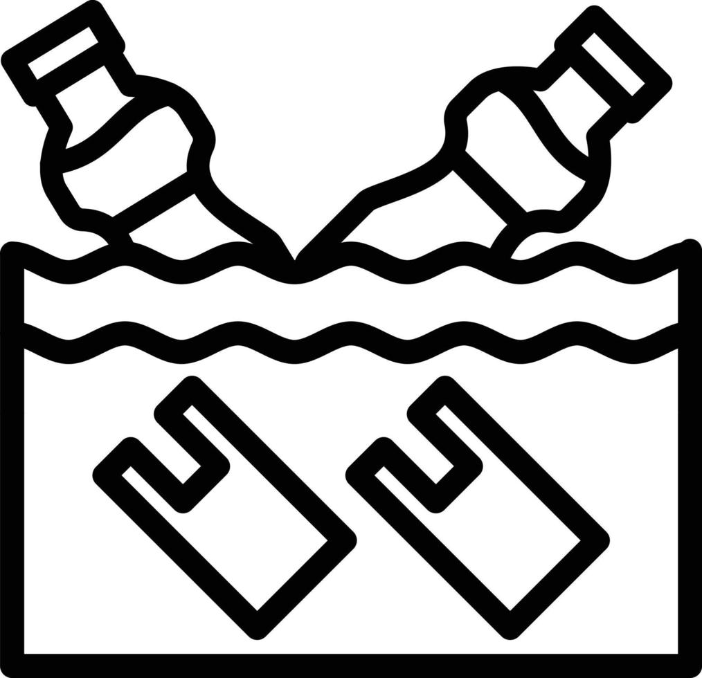 Water Pollution Vector Icon Style