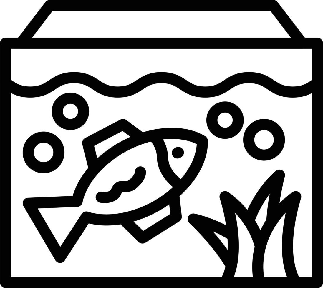 Fish Tank Vector Icon Style