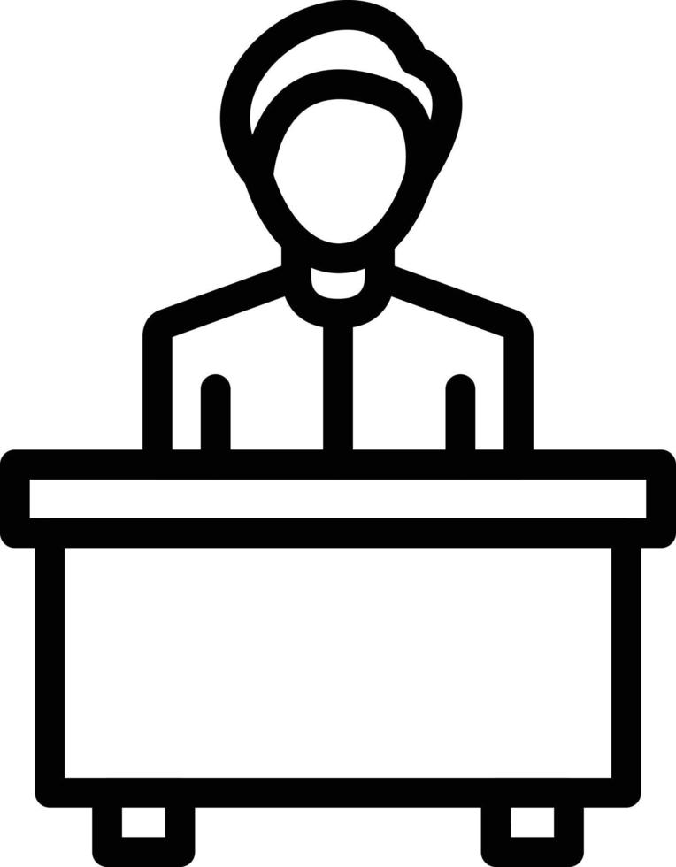 Vector Design Reception Desk Icon Style