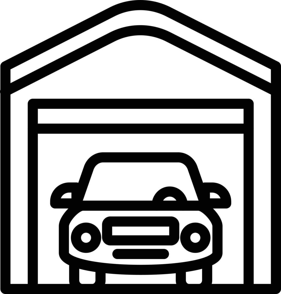 Garage Vector Icon Style