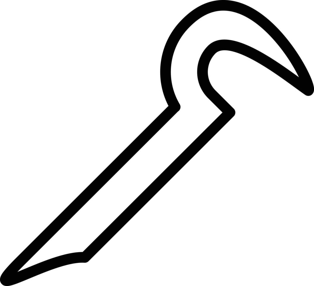 Crowbar Vector Icon Style