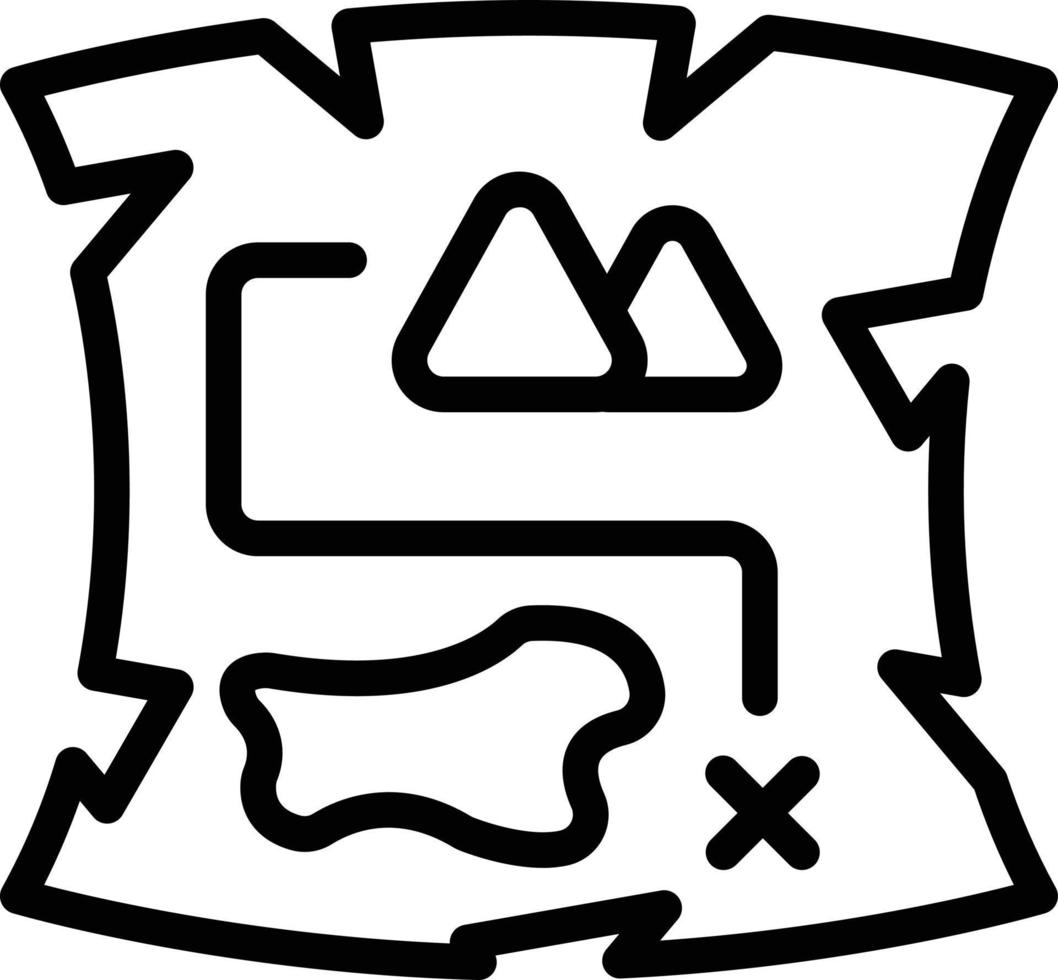 Pirate Map Vector Icon Style