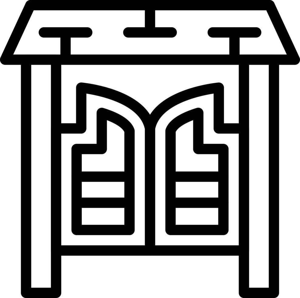 Saloon Gate Vector Icon Style