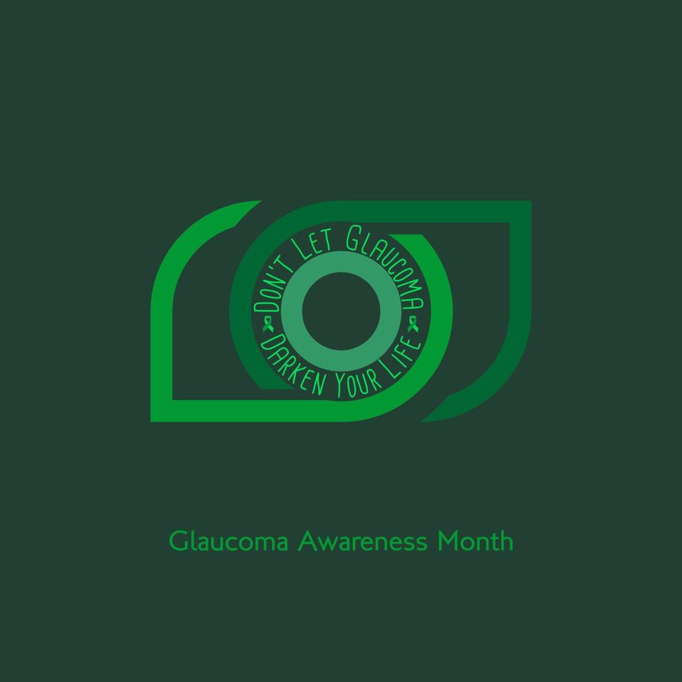 glaucoma conciencia mes es observado cada año en enero vector ilustración