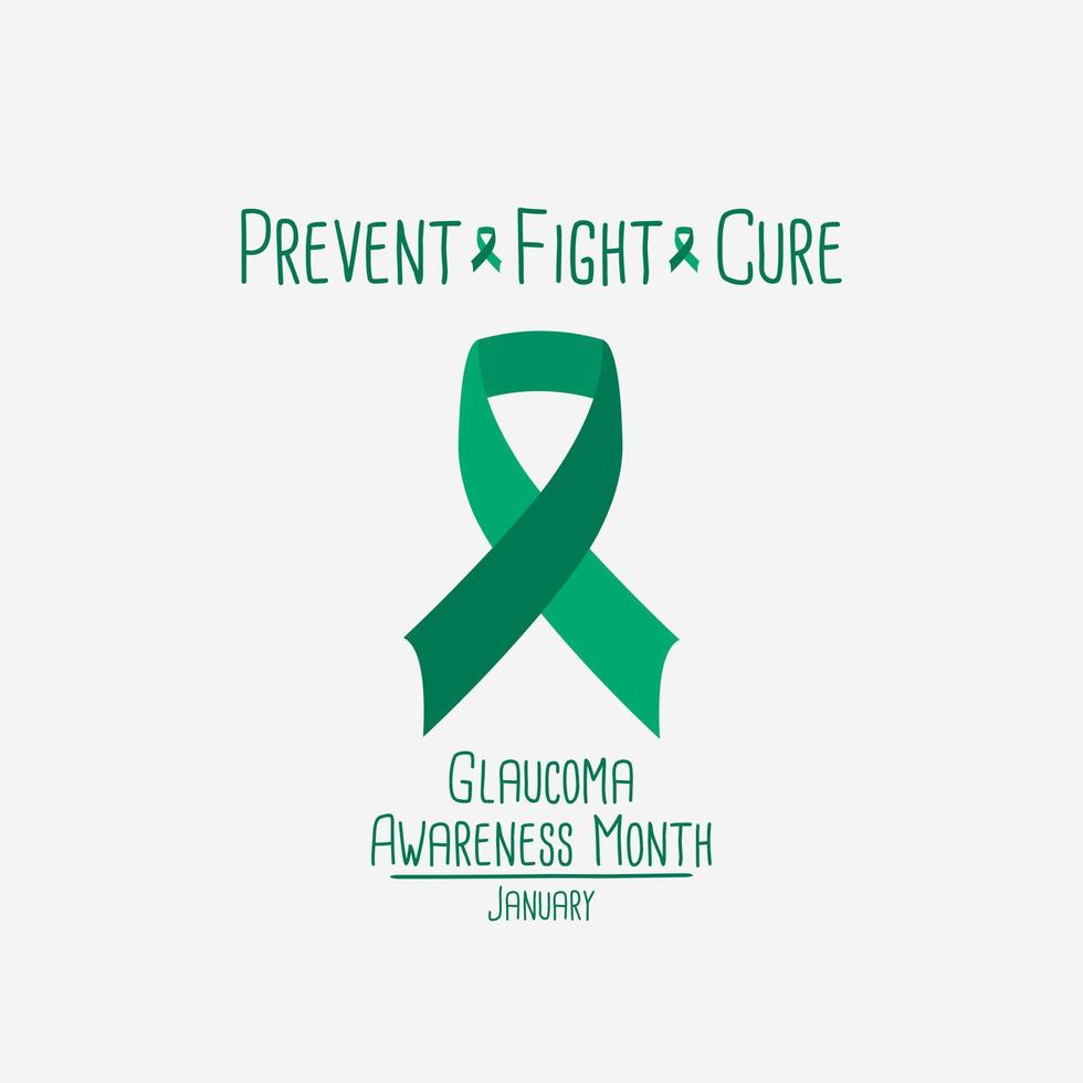 Glaucoma Awareness Month January. Vector Illustration Template