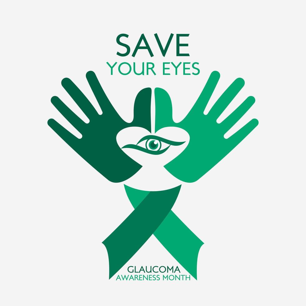 Vector illustration on the theme of National Glaucoma awareness month of January.