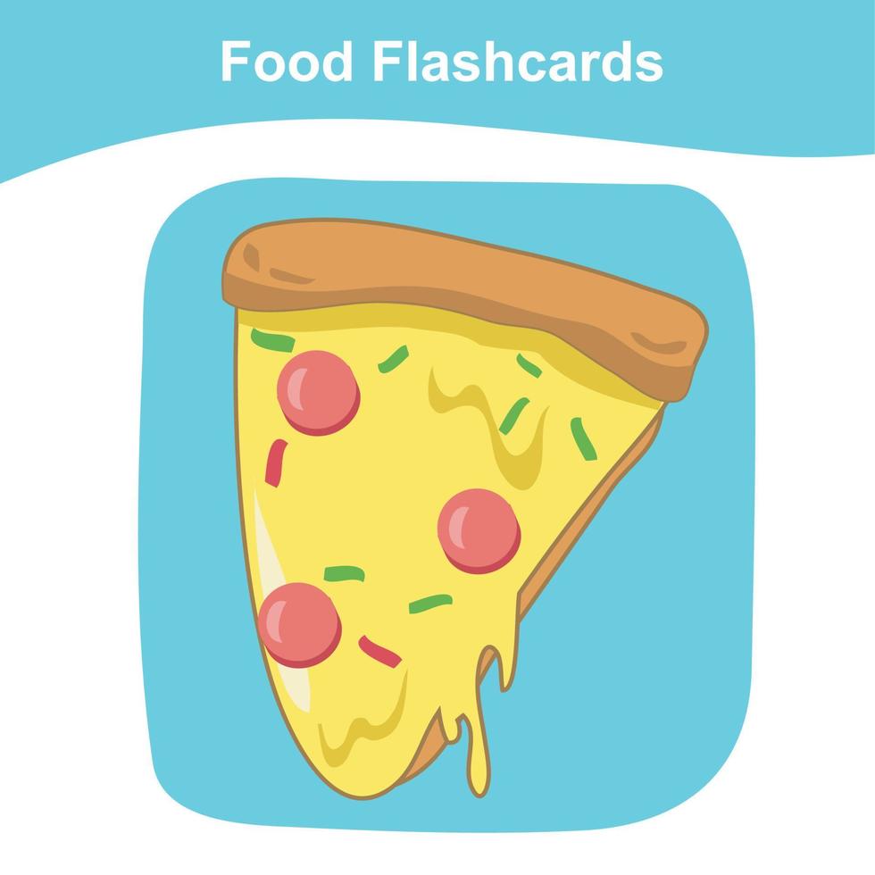 Cute food flashcard. Vector file