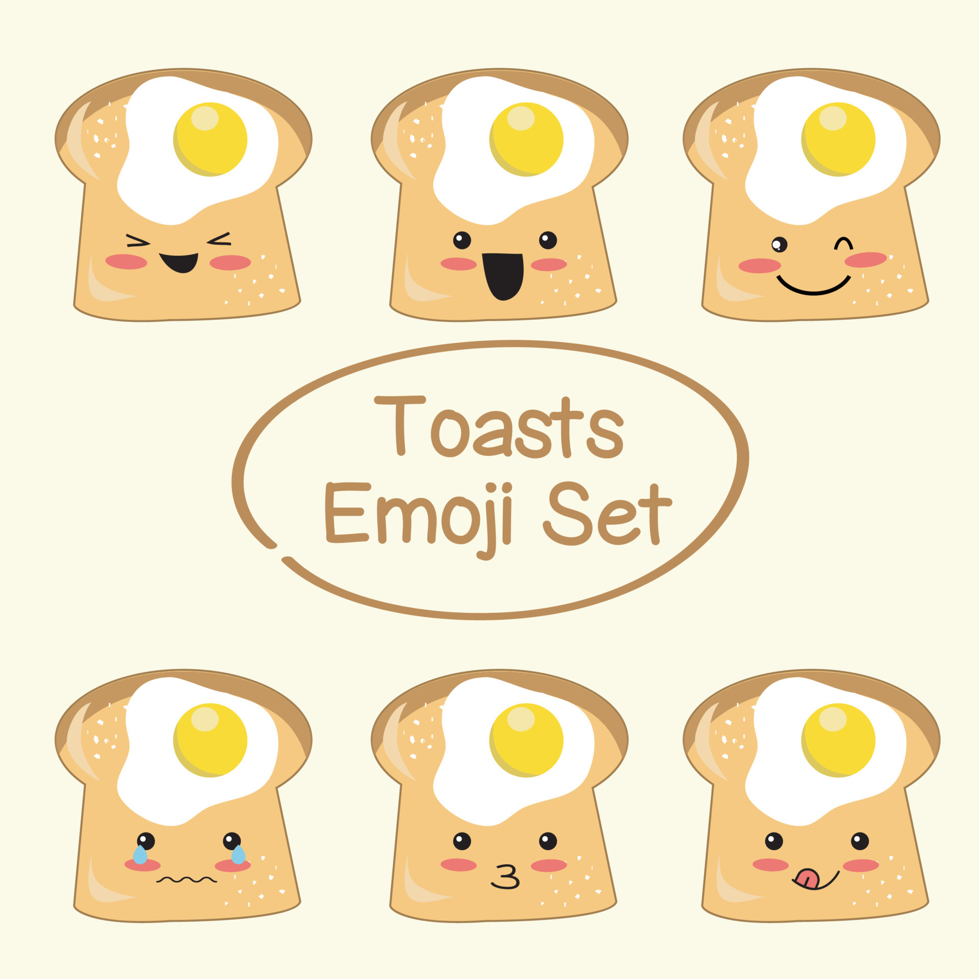 Toasts Emoji Set. Vector file. 22270328 Vector Art at Vecteezy