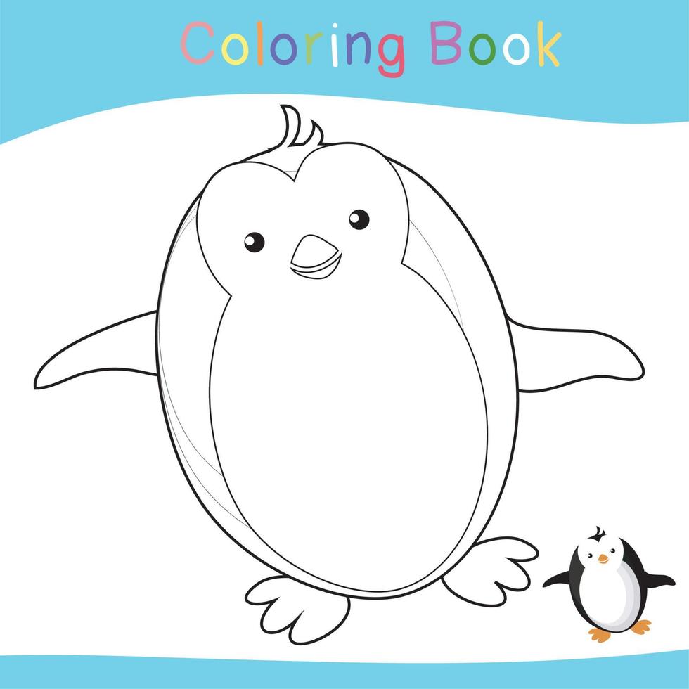 Coloring sea animals worksheet. Educational printable coloring worksheet. Coloring activity for children. Vector file.