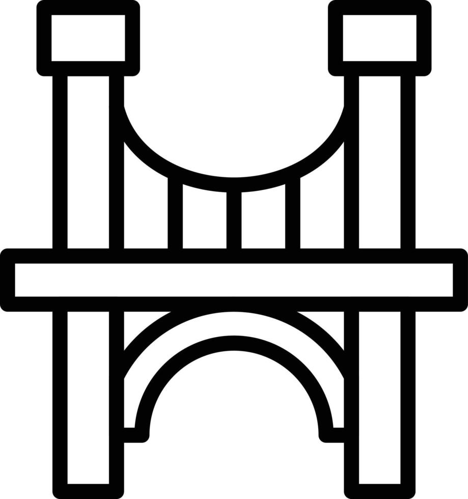 vector diseño puente icono estilo
