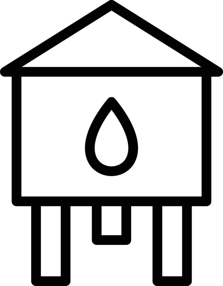 Water Tower Vector Icon Style