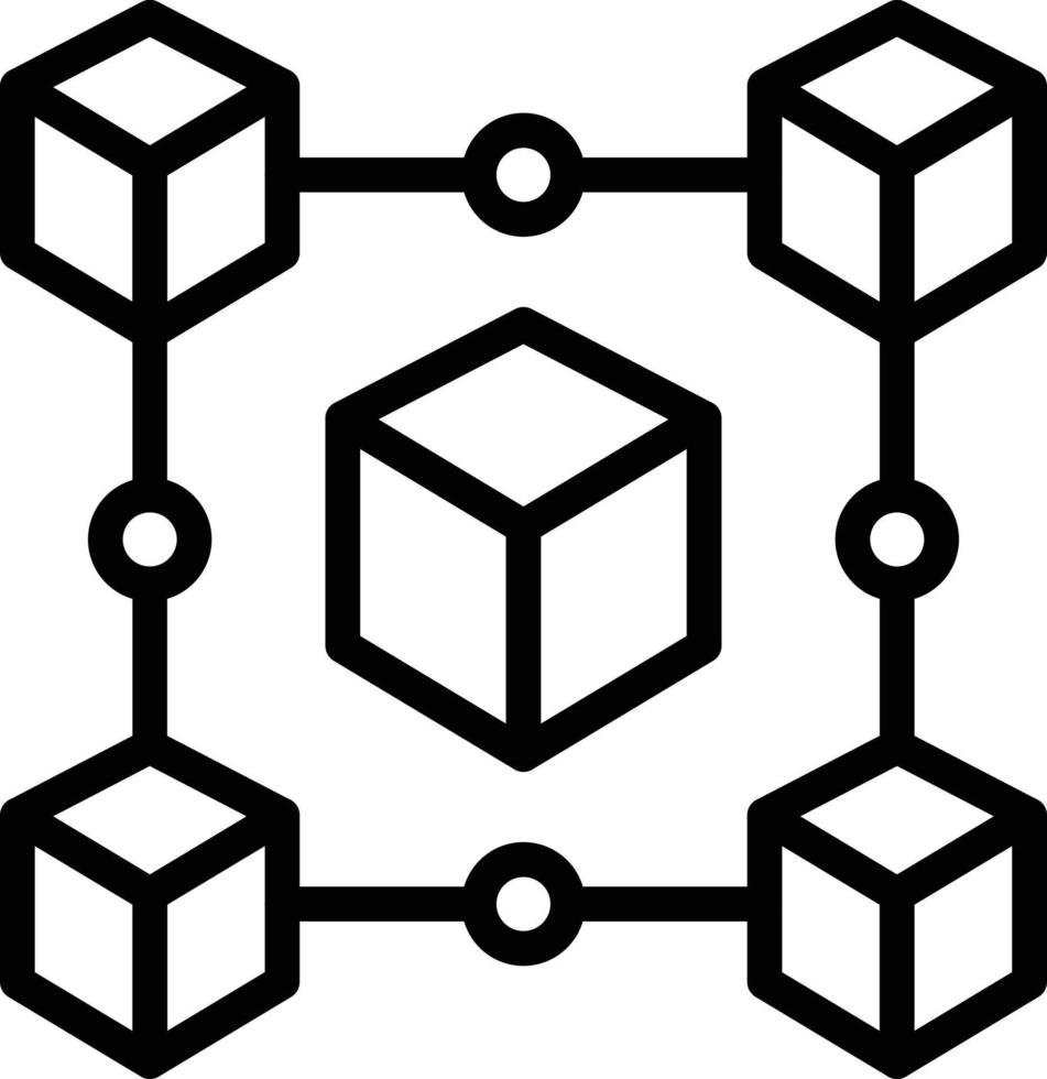 Blockchain Vector Icon Style