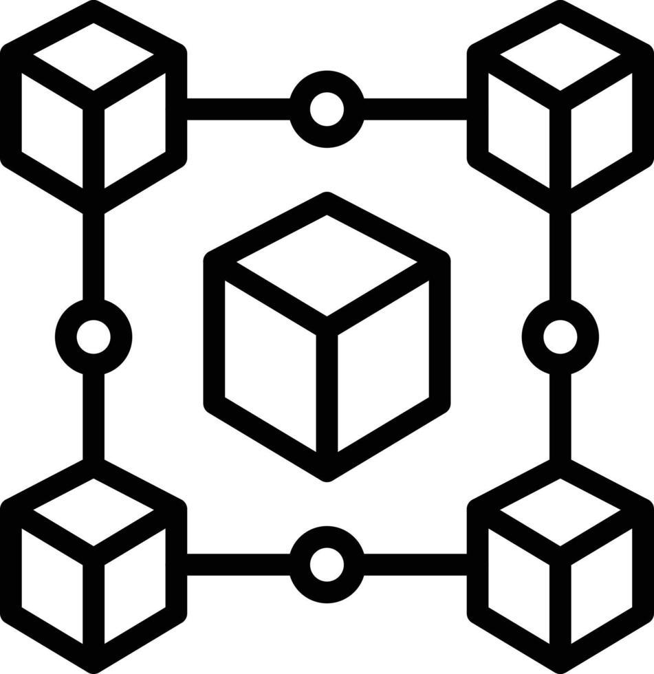 Blockchain Vector Icon Style