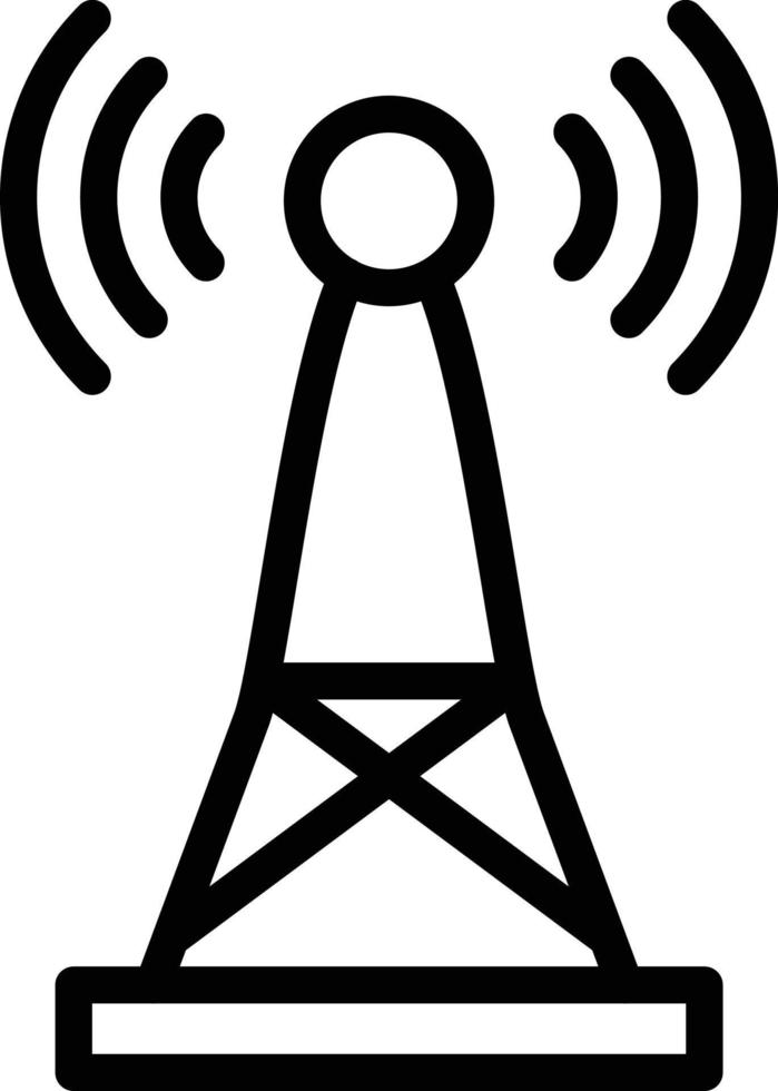 señal torre vector icono estilo