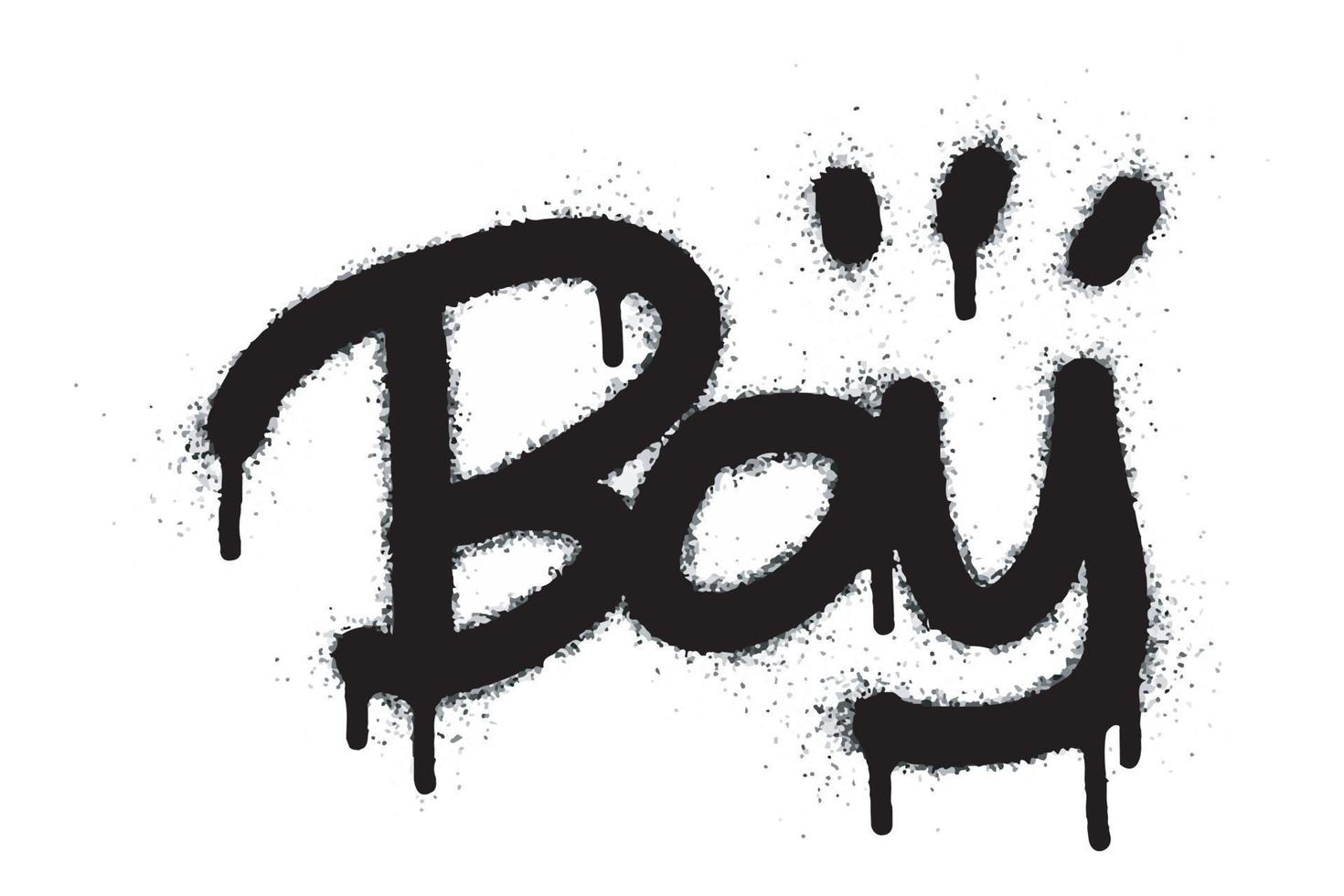 graffiti boy word and symbol sprayed in black vector