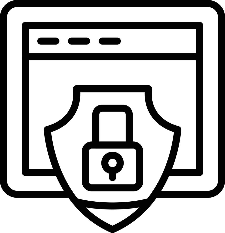 Website Security Vector Icon Style