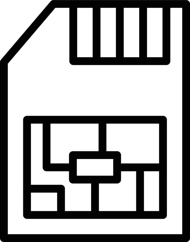 Sim Card Vector Icon Style