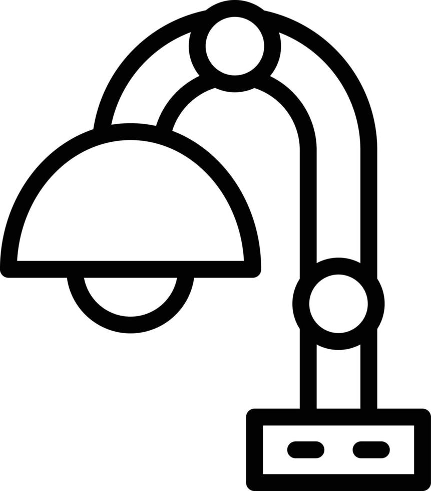 escritorio lámpara vector icono estilo