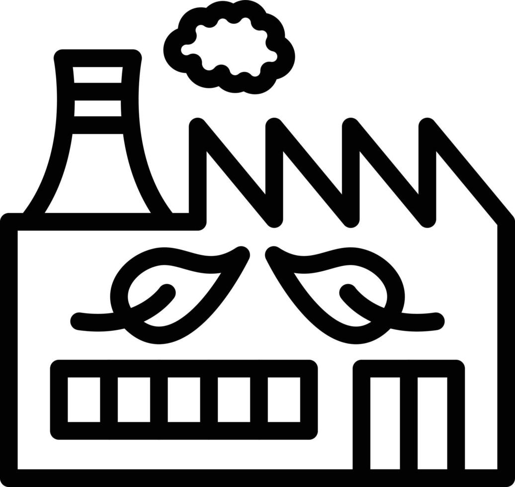 Green Factory Vector Icon Style