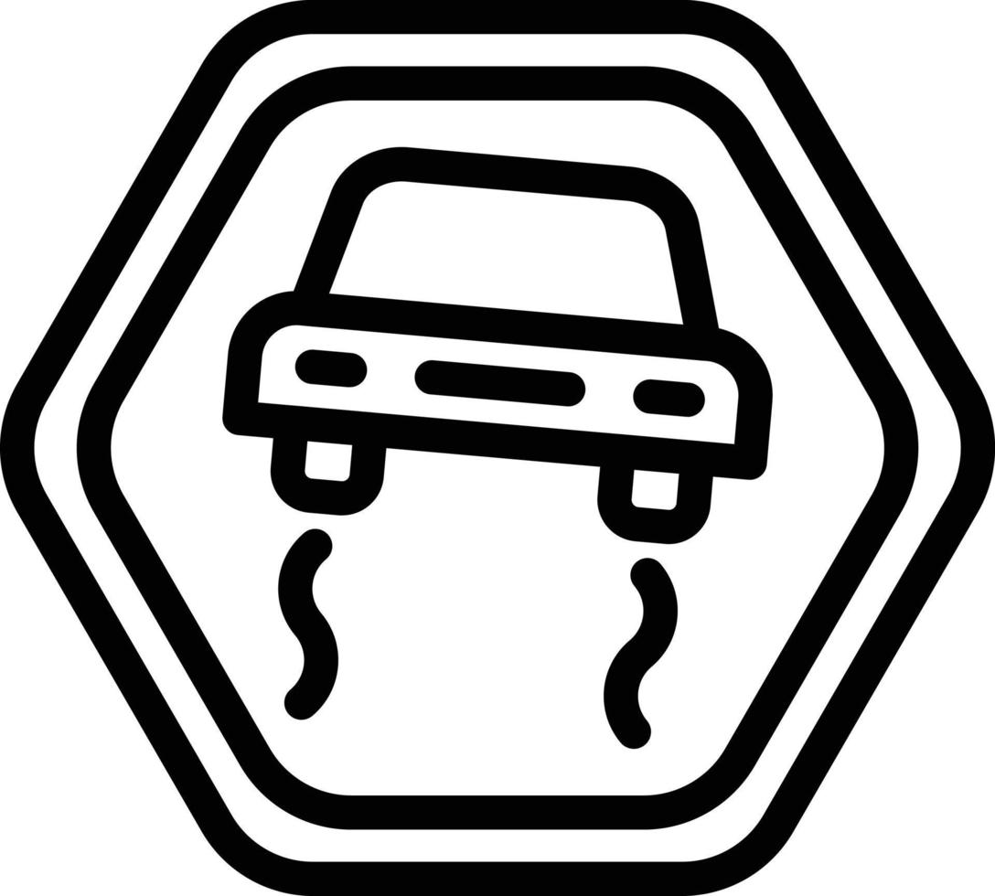 Vector Design Slippery Road Icon Style