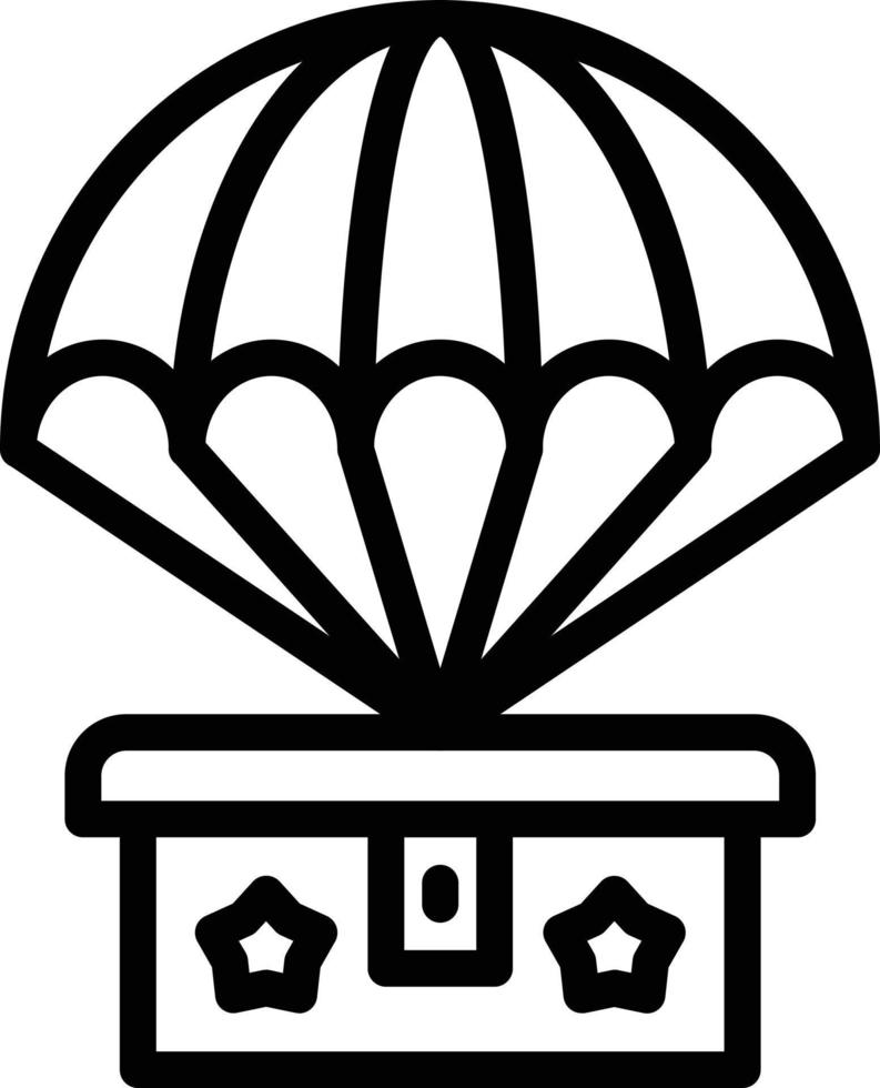 Army Parachute Vector Icon Style