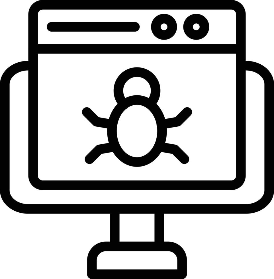 Vector Design Website Bug Icon Style