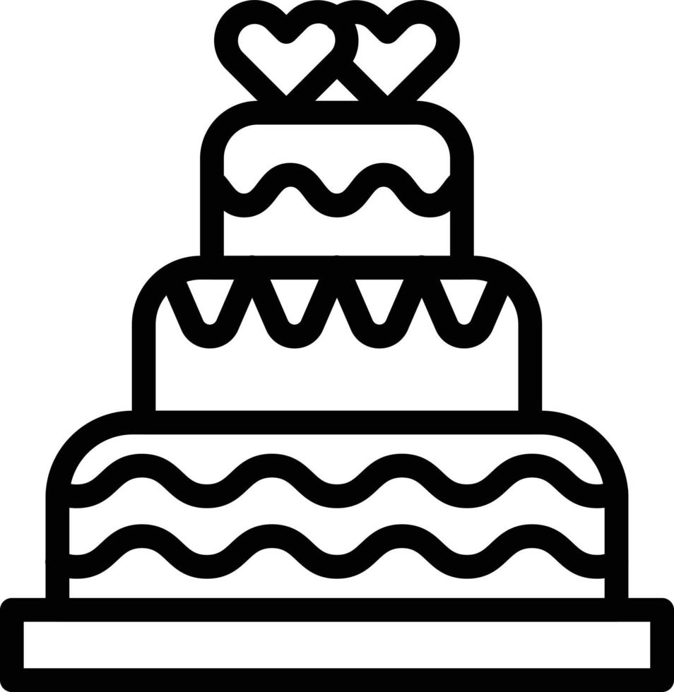 Wedding Cake Vector Icon Style