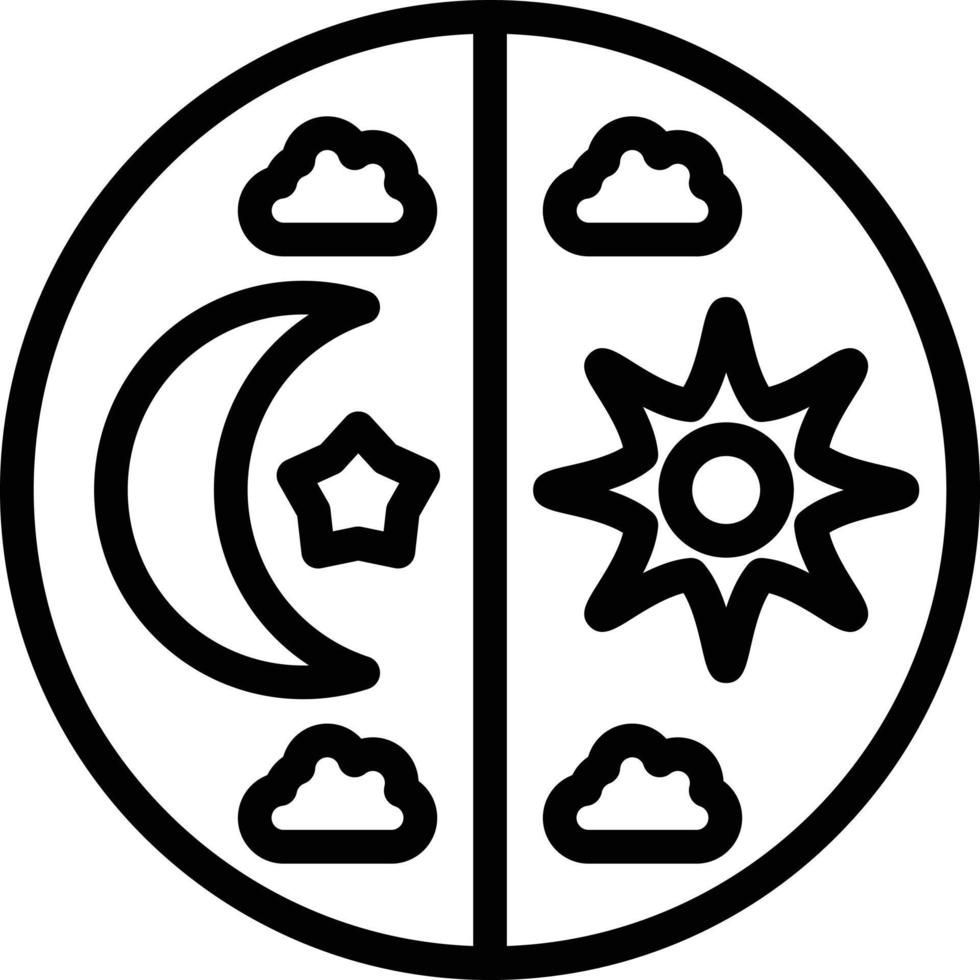 Day and Night Vector Icon Style