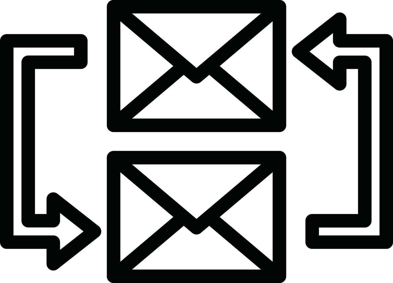 Vector Design Exchange Mails Icon Style