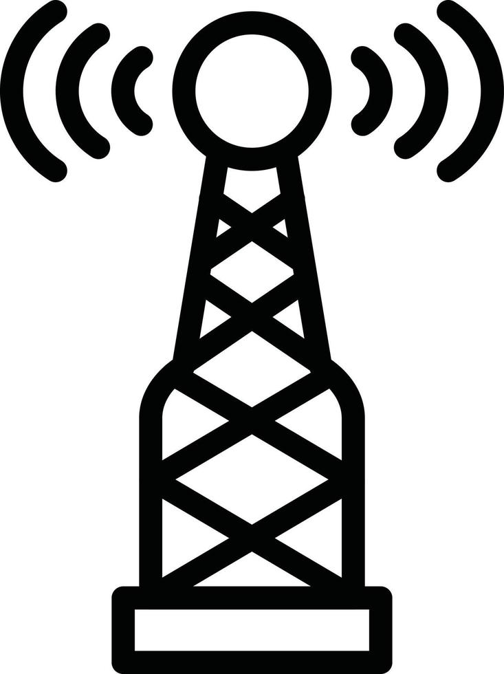 vector diseño radio antena icono estilo