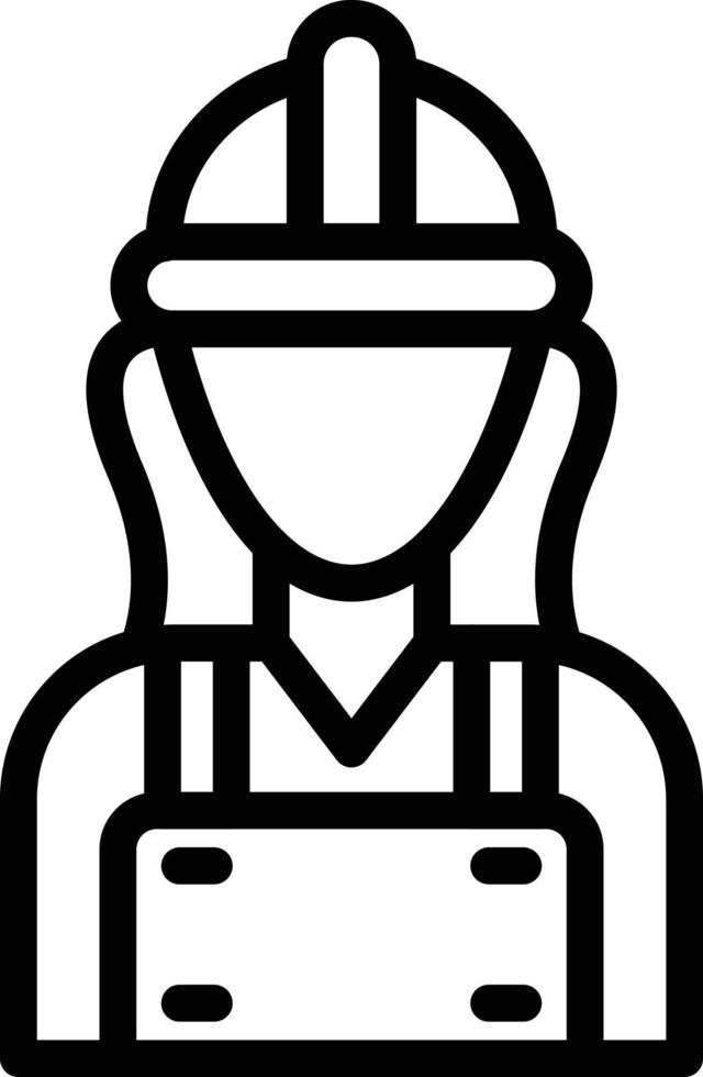 Vector Design Lady Worker Icon Style