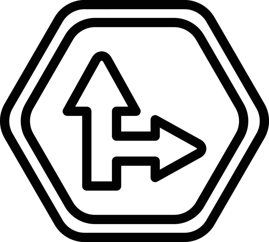 Vector Design Side Road Right Icon Style